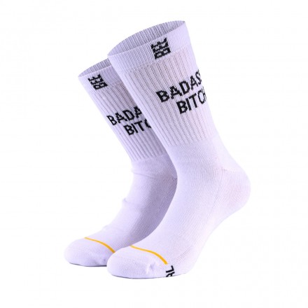 BEE UNUSUAL BADASS BITCH PREMIUM SOCKS AS-252932-WHITE Λευκό