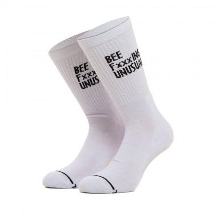 BEE UNUSUAL BEE FXXXING UNUSUAL SOCKS AS-245027-WHITE Λευκό