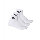 adidas Originals MID-CUT CREW SOCKS 3 PAIRS FT8529 White Image 1