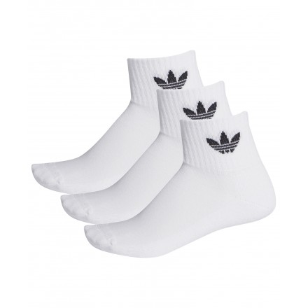 adidas Originals MID-CUT CREW SOCKS 3 PAIRS FT8529 White