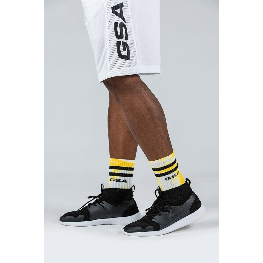 GSA UNISEX DYE TIE SOCKS 81-1904 one size-21 YELLOW Yellow