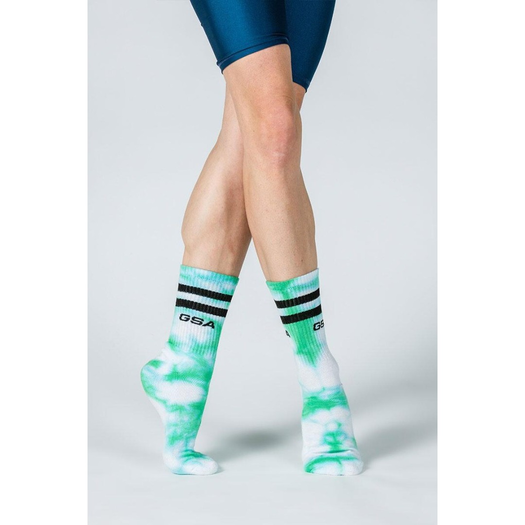 GSA UNISEX DYE TIE SOCKS 81-1904 one size-18 KELLY GREEN Green