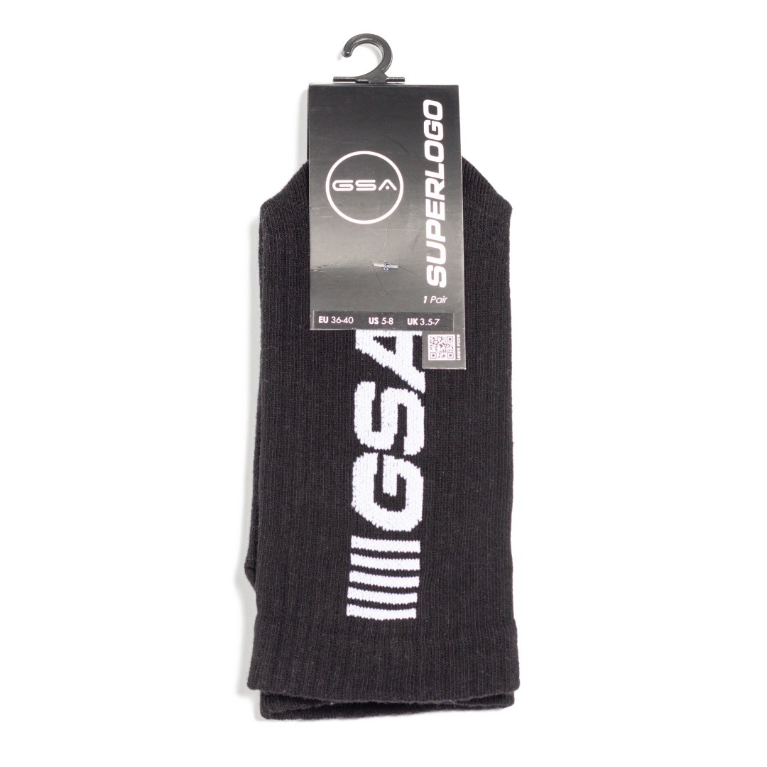 GSA SUPERLOGO SOCKS 81-1900-ΜΑΥΡΟ-ΛΕΥΚΟ Μαυρο