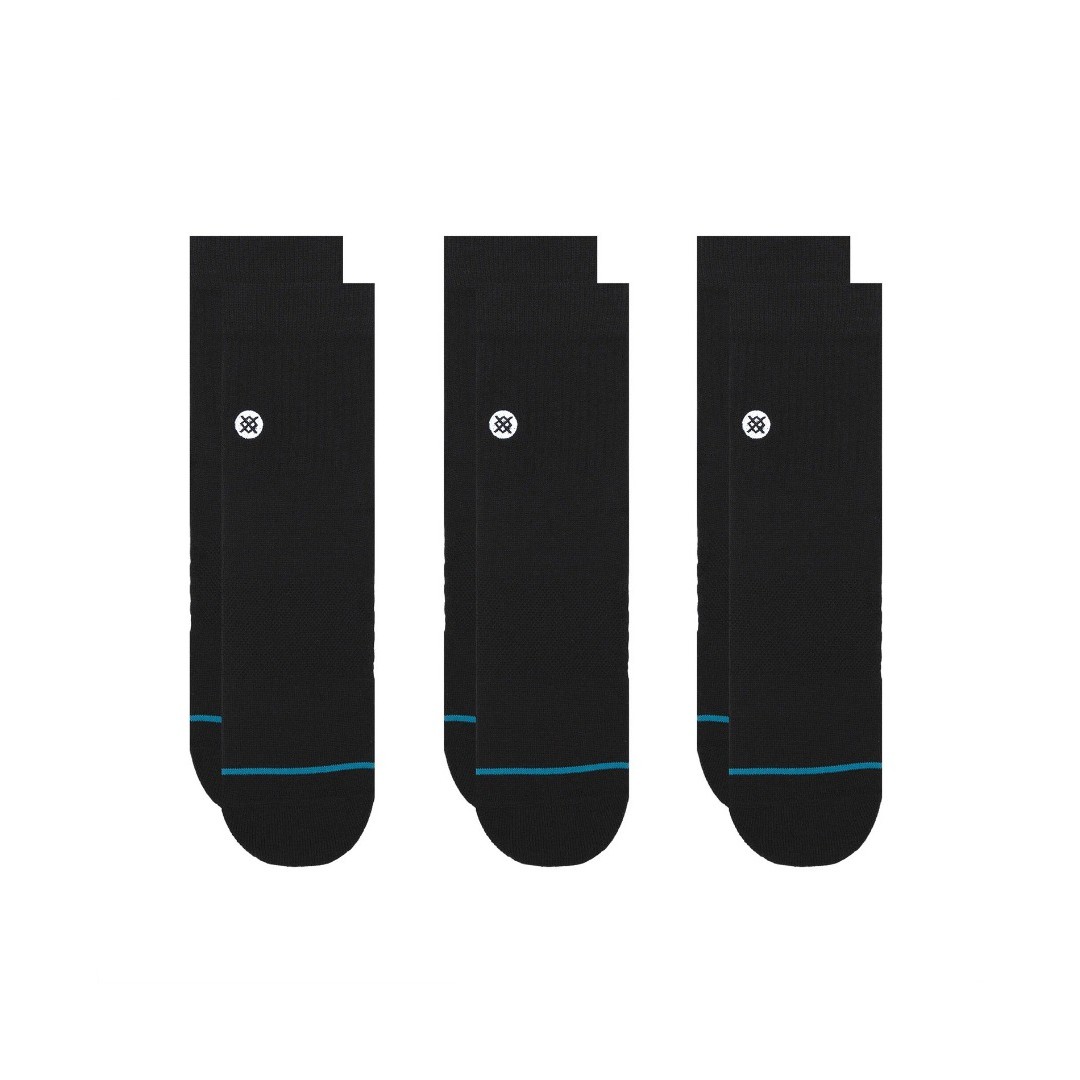STANCE ICON QUARTER 3 PACK A356A21IQP-BLK Μαύρο
