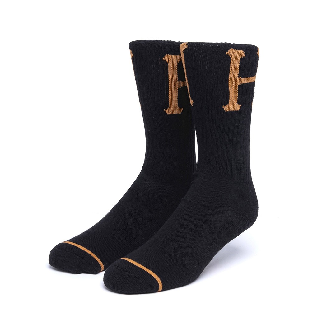 HUF CLASSIC H CREW SOCK SK00575-BLACK Black