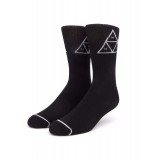 HUF ESSENTIAL TRIPLE TRIANGLE CREW SOCK SK00576-BLACK Black Image 