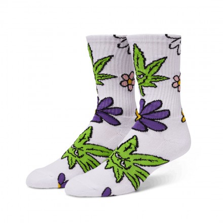 HUF GREEN BUDDY ALLERGIES SOCK SK00878-WHITE White