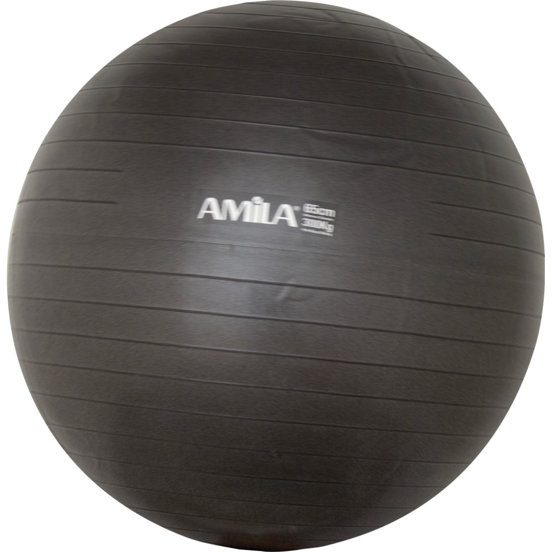 AMILA ΜΠΑΛΑ ΓΥΜΝΑΣΤΙΚΗΣ 65CM 1350GR BULK - ΜΑΥΡΟ 48414 Μαύρο