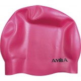AMILA ΣΚΟΥΦΑΚΙ ΠΙΣΙΝΑΣ ΓΙΑ ΜΑΚΡΥΑ ΜΑΛΛΙΑ - ΡΟΖ - No wrinkle 47022-28 Ροζ Εικόνα 