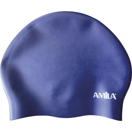 AMILA ΣΚΟΥΦΙΑ ΠΙΣΙΝΑΣ ΣΙΛΙΚΟΝΗ ΜΟΝΟΧΡ. MORE ELASTRICITY - NAVY BLUE 47026-21 Μπλε