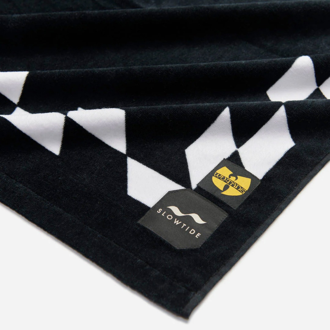 SLOWTIDE X WU-TANG CLAN BLOCKS ON FIRE BEACH TOWEL STRP026-BLACK Black