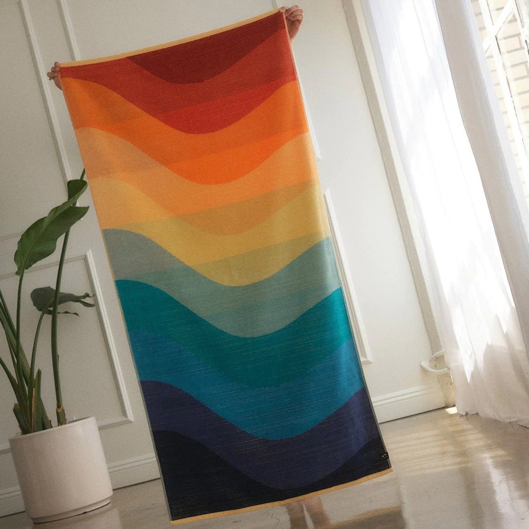 SLOWTIDE PREMIUM WOVEN TOWELS SHORES STWV005-MULTI Colorful