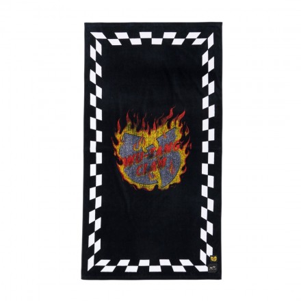 SLOWTIDE X WU-TANG CLAN BLOCKS ON FIRE BEACH TOWEL STRP026-BLACK Black