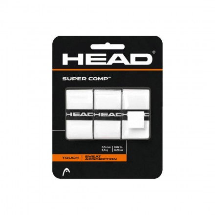 HEAD SUPERCOMP OVERGRIP TENNIS 285088-WH White