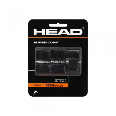 HEAD SUPERCOMP OVERGRIP TENNIS 285088-BK Μαύρο