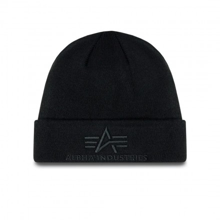 ALPHA INDUSTRIES 3D BEANIE 168910-03 Μαύρο