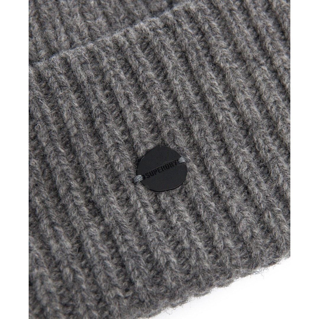 SUPERDRY STUDIOS PREMIUM RIBBED BEANIE M9010247A-42Q Καφέ