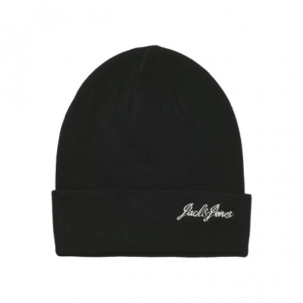JACK & JONES JACBURNABY BEANIE 12280403-BLACK Μαύρο