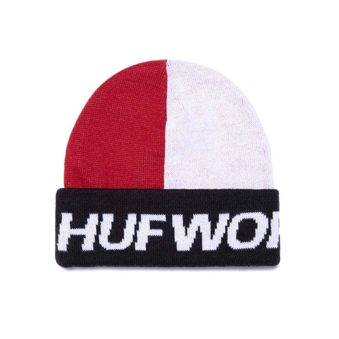 HUF STREET BLOCK BEANIE BN00107-RDWHT Πολύχρωμο