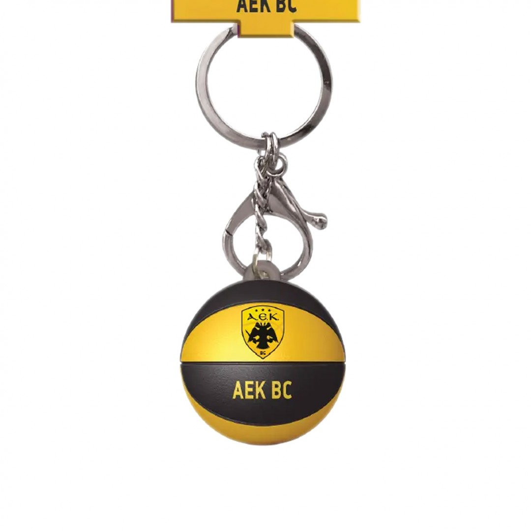 NAKAS GROUP PVC KEYCHAIN - AEK BASKETBALL 1 / BALL HP.KCP.0011 Yellow
