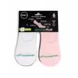 GSA ORGANICPLUS WOMENS ULTRALIGHT PERFORMANCE NO SHOW 6PACK 8219103-WH-GR-BL-PI-PU-MI 50 Colorful Image 