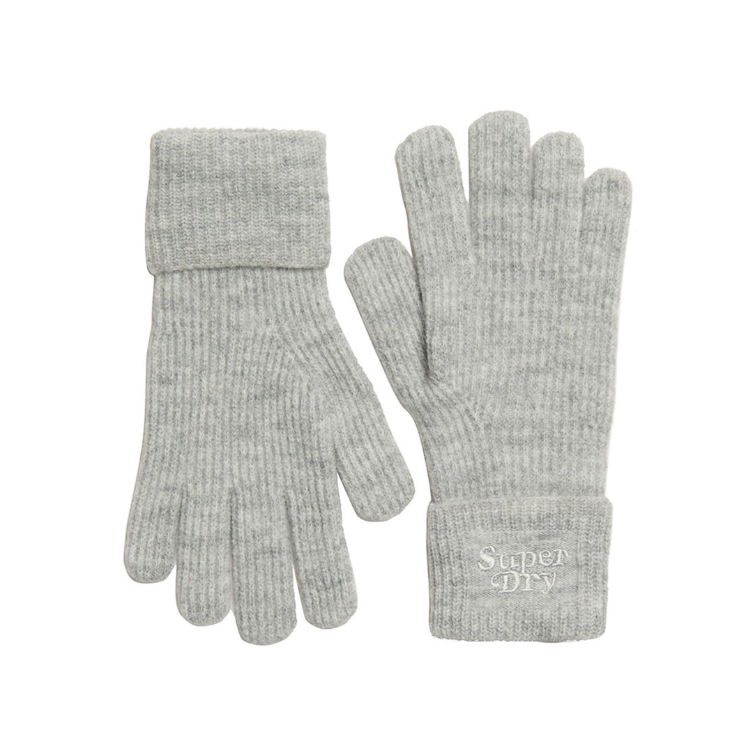 SUPERDRY D3 SDNA SOFT RIB KNIT GLOVES Y9310077A-2XF Grey