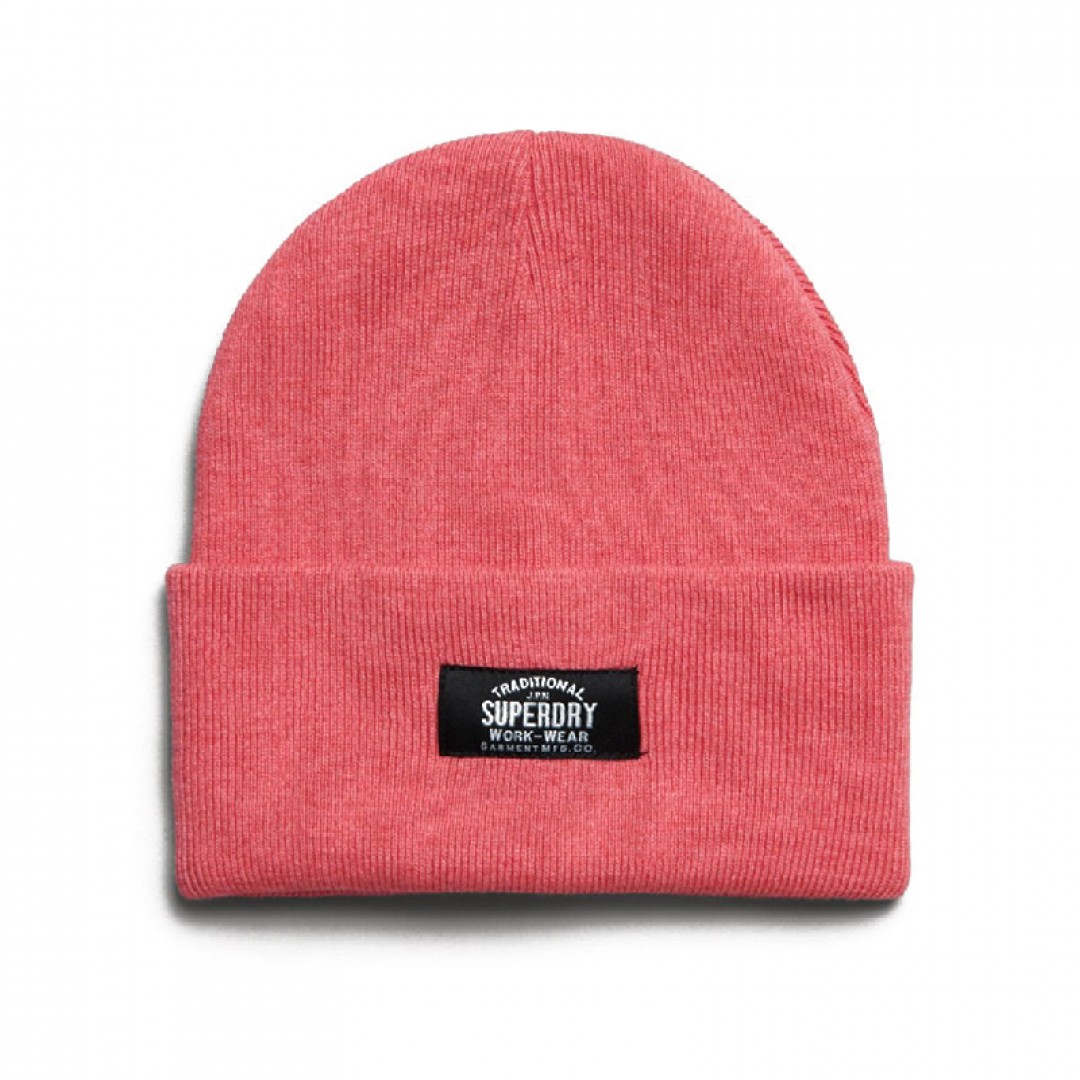 SUPERDRY CLASSIC KNITTED BEANIE HAT W9010162A-1JF Pink