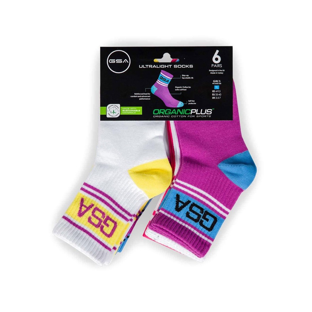 GSA ORGANICPLUS GIRLS ULTRALIGHT QUARTER 6PACK 8319104-MULTICOLOR Πολύχρωμο