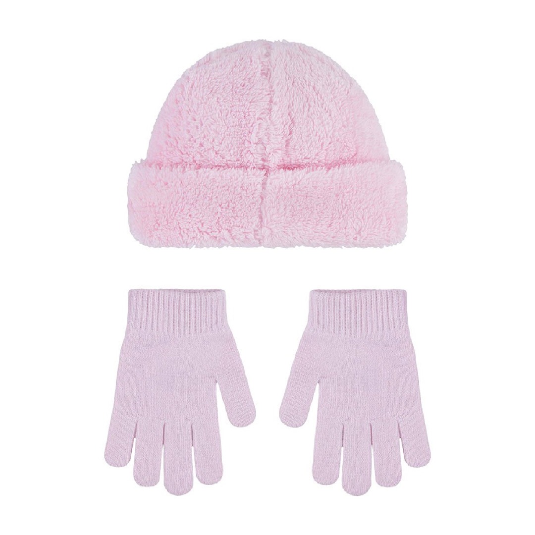 NIKE COZY PEAK BEANIE & GLOVES 8A3070-A9Y Pink