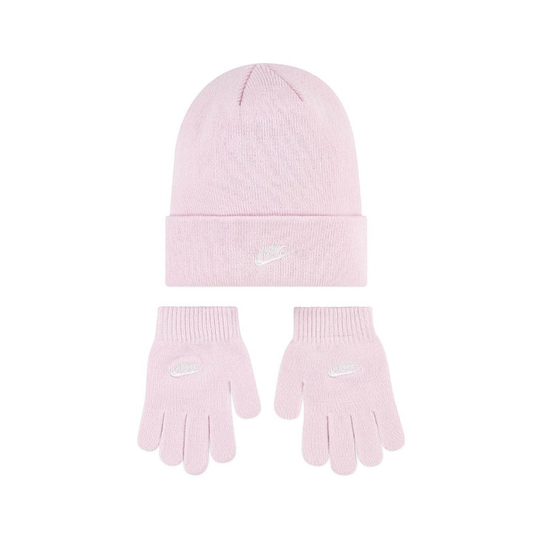 NIKE GIRLS CLUB BEANIE/GLOVE SET 4A2960-A9Y Ροζ