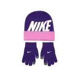 NIKE WORDMARK COLORBLOCK BEANIE SET 8A3045-P6C Colorful Image 