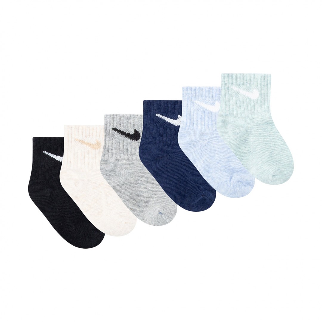 NIKE NHN SWOOSH 6PK INFANT ANKLE SO NN0641-W67 Colorful