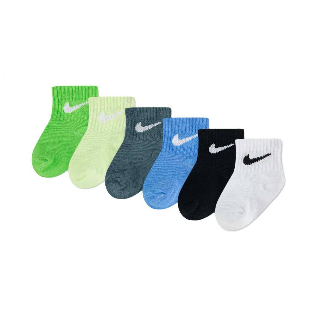 NIKE NHN SWOOSH 6PK INFANT ANKLE SO NN0641-EAU Colorful