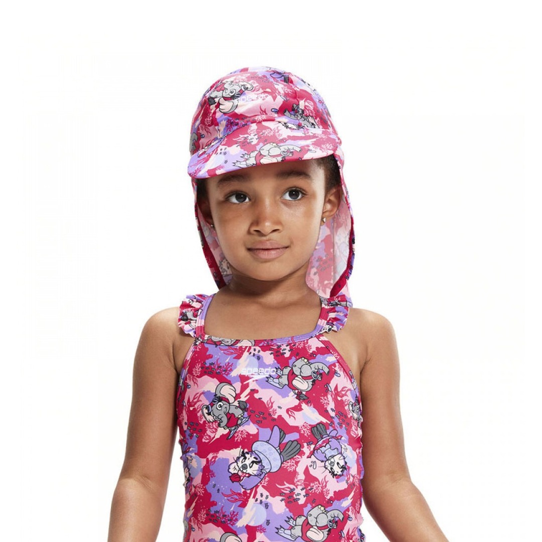 SPEEDO GIRLS LEARN TO SWIM SUN PROTECTION HAT 8-00314314807 Colorful