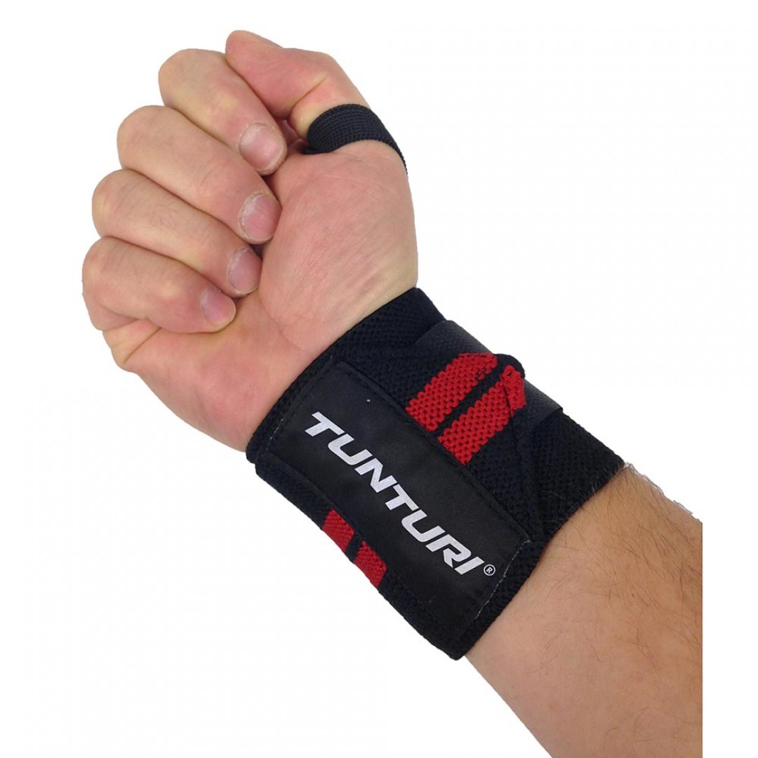 TUNTURI WRIST WRAPS RED, PAIR 14TUSCF037 Ο-C
