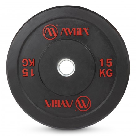 AMILA BUMPER PLATE SLIM DISC BLACK RED LETTERS 15KG 84833-BLACK RED Μαύρο