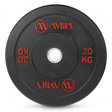 AMILA BUMPER PLATE SLIM DISC BLACK RED LETTERS 20KG 84834-BLACK RED Μαύρο