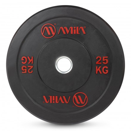 AMILA BUMPER PLATE SLIM DISC BLACK RED LETTERS 25KG 84835-BLACK RED Μαύρο