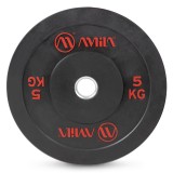 AMILA BUMPER PLATE SLIM DISC BLACK RED LETTERS 5KG 84831-BLACK RED Μαύρο Εικόνα 
