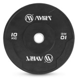 AMILA BUMPER PLATE SLIM DISC BLACK WHITE LETTERS 10KG 84842-BLACK WHITE Μαύρο Εικόνα 