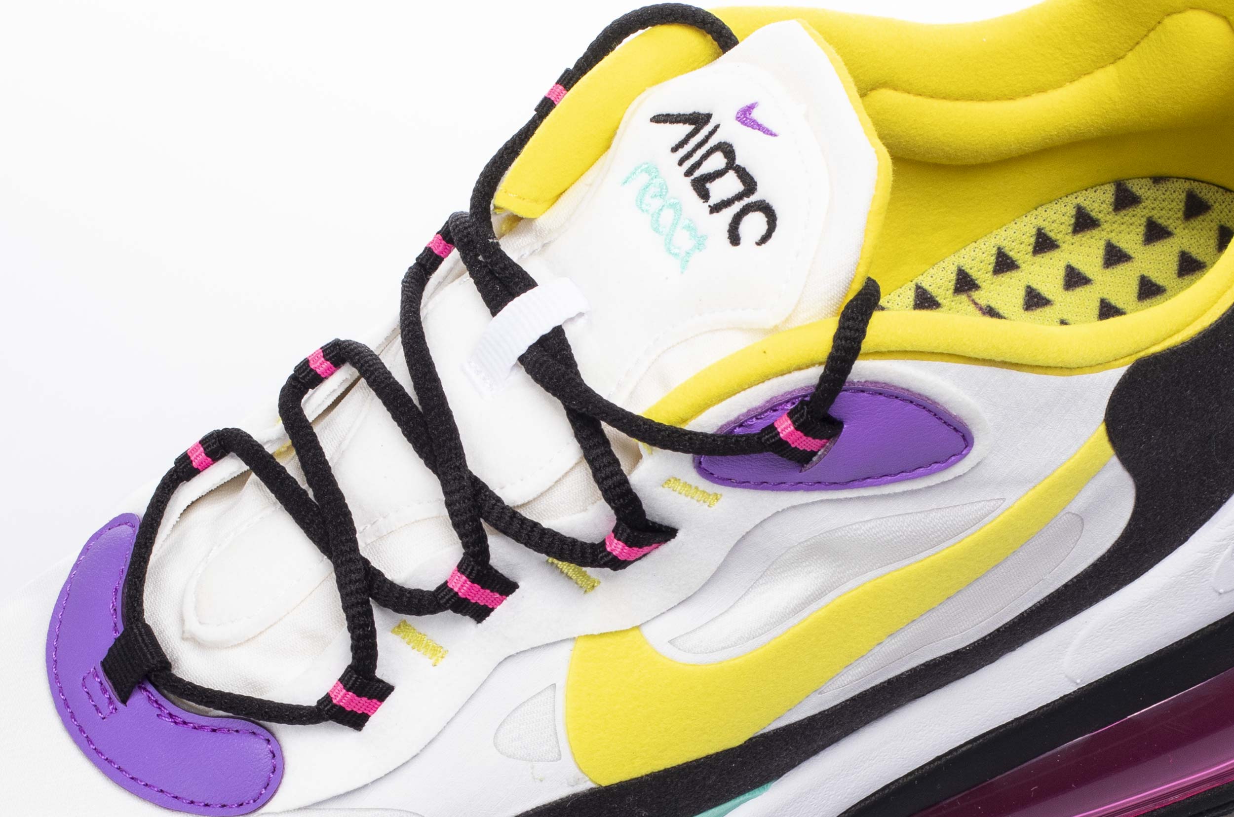 air max 270 react white dynamic yellow black